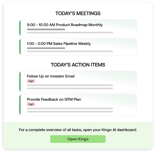 KINGO KPI setting interface showing goal configuration